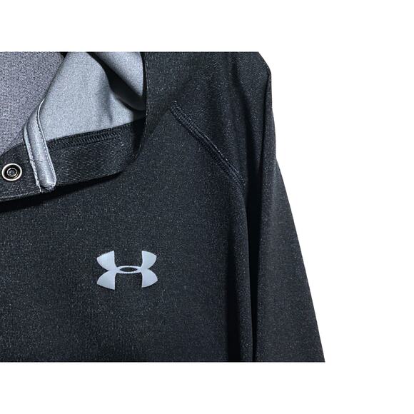 Under Armour Heat Gear Loose Snap Button Collar Pullover Hoodie Mens Large L - Picture 2 of 8